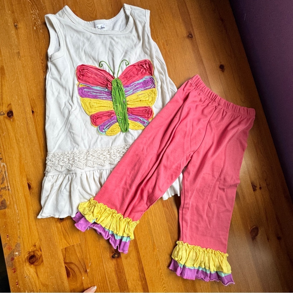 La Jenn butterfly outfit size 5 NWOT
